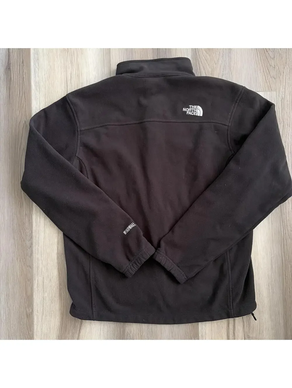 The North Face Men's Black Full Zip Fleece Jacket Logo Size M Outdoor Windwall